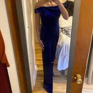 Ashley Lauren Velvet Jumpsuit